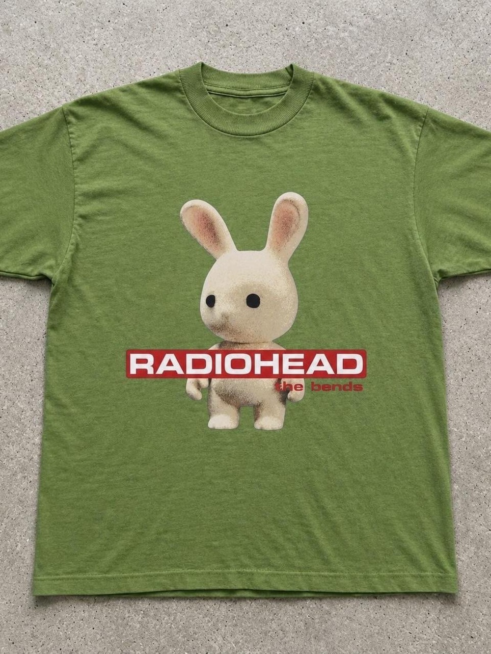 Gildan Olive Green Radiohead Bunny Graphic Tee